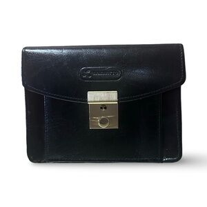 Black Genuine Leather small belt clip bag/wallet Luxury Genuine Leather LANNATTO